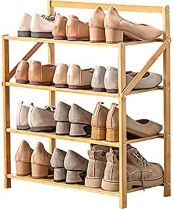 【新品未使用】伸縮シューズラック 50*24*60cm 靴棚 4段