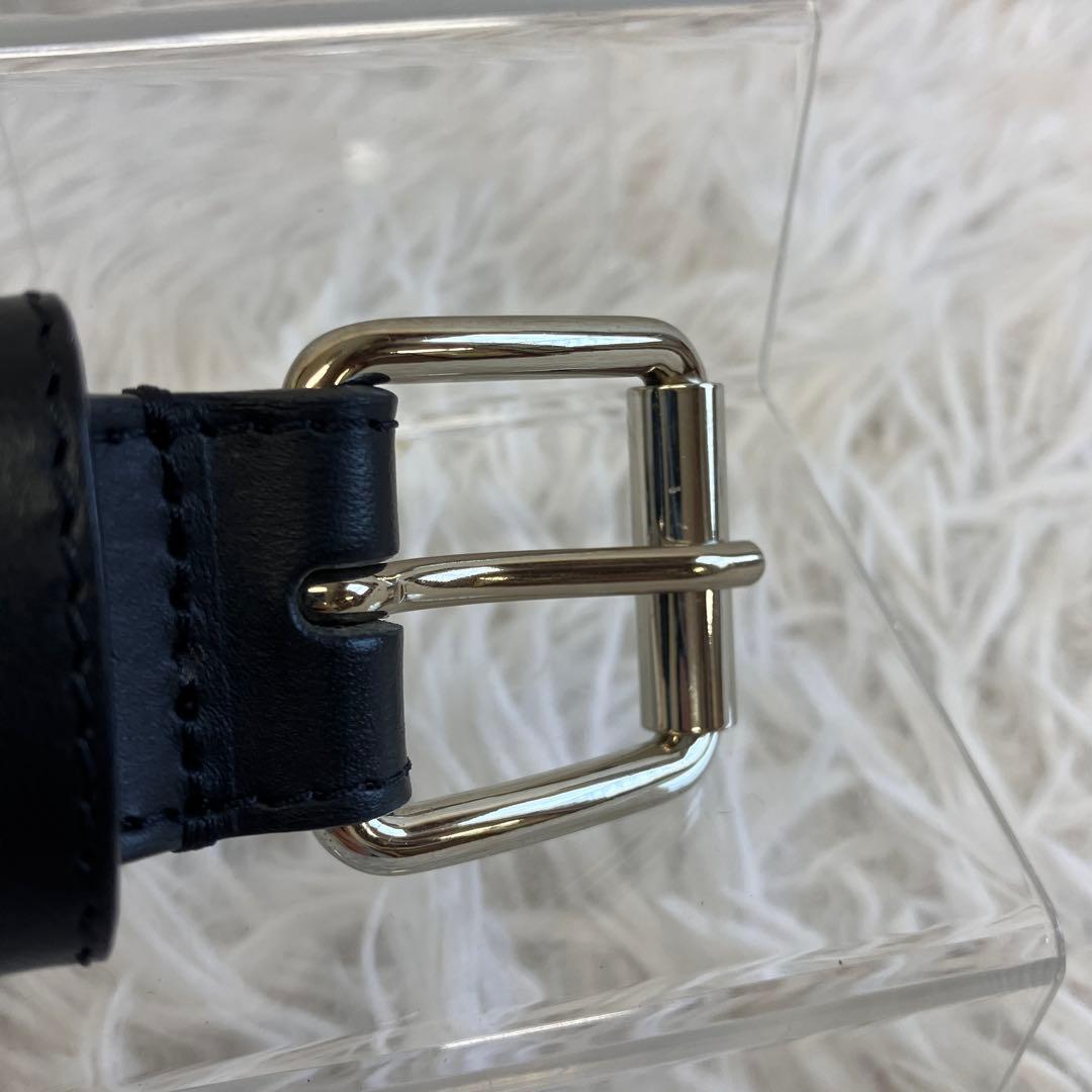 COMME des GARÇONS ブラック レザー ベルト S 小さいサイズ