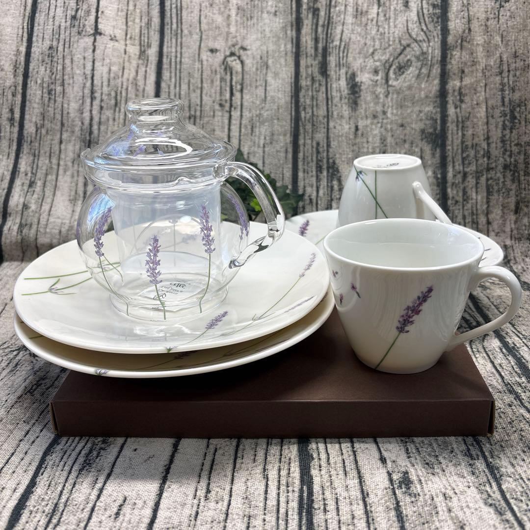 【希少 レア品】✨️LA AMY'S ✨️ガラスポット ＆カップ・プレート セット