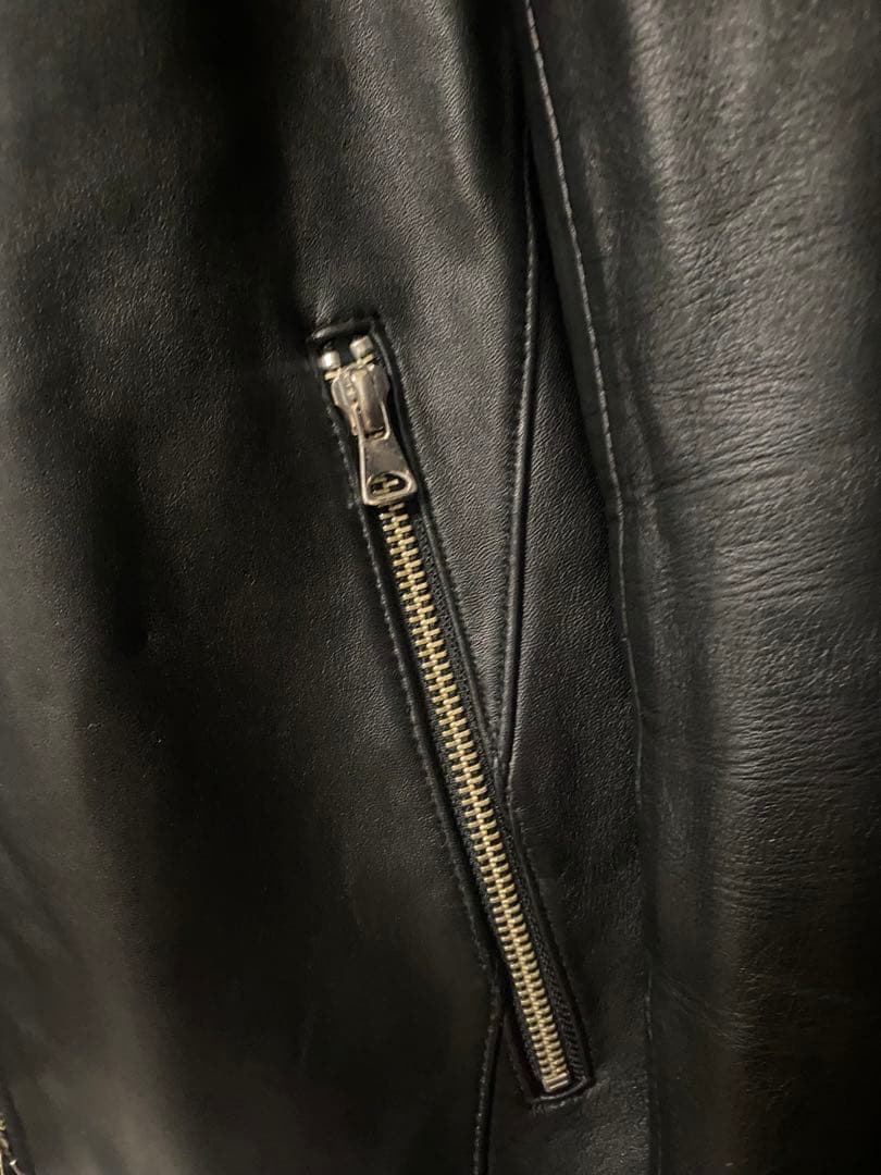 【美品】STUDIOUS シングルライダースジャケット ラムレザーブルゾン