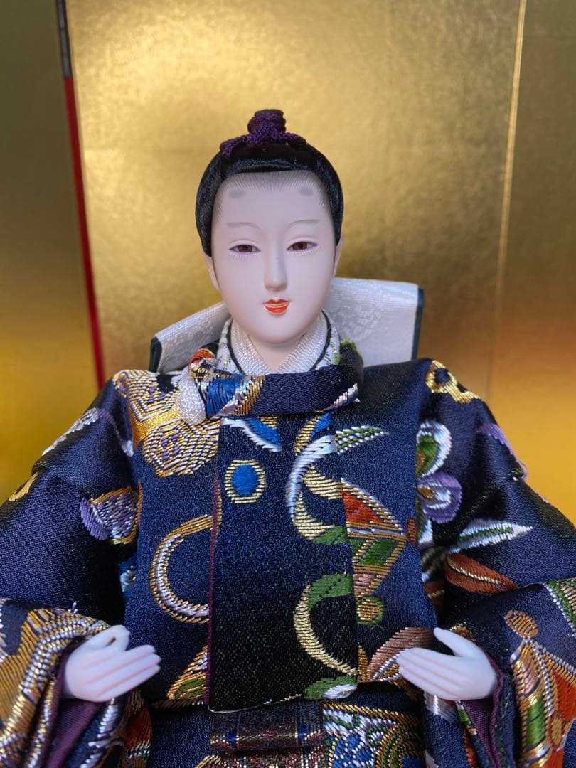 雛人形　親王平飾りセット・サイズ間口約６０×奥行約３０×高さ約３１㎝