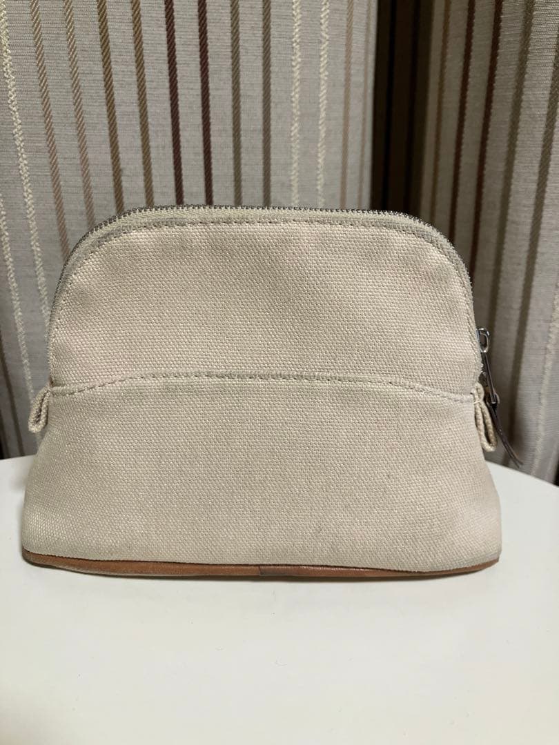 ベージュ エルメス　ボリードポーチ　ミニミニ　HERMES