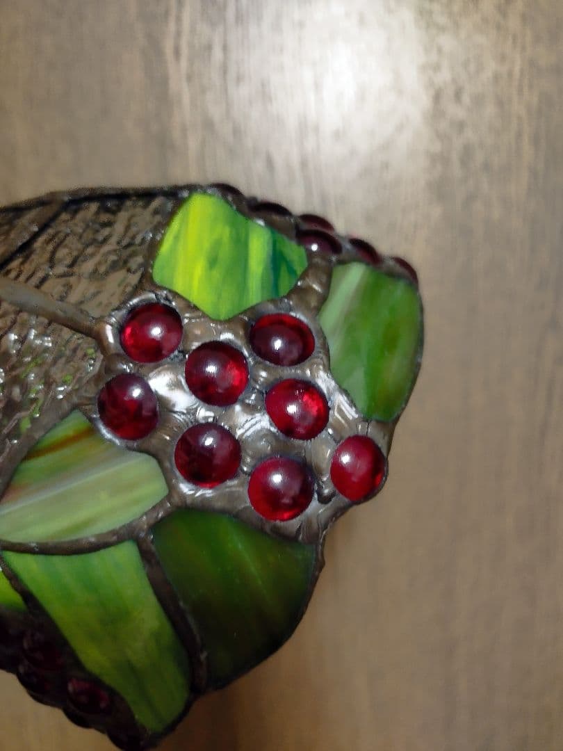 おかきっ子　コード１ｍ3台ダクトレール用プチステンドグラスペンダントランプ