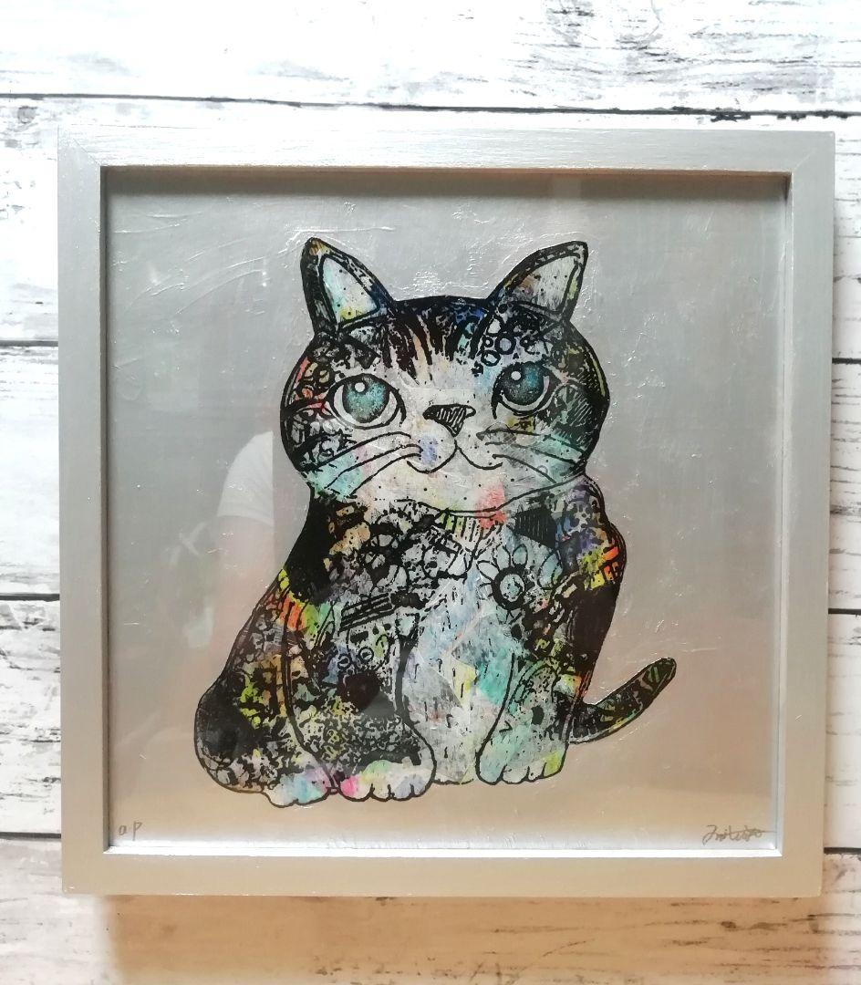 額縁ご確認ページ　title「回想ニャンコ」　title「向き合う」