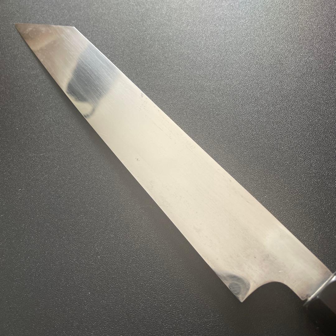 和包丁　正本　切付包丁　本焼　8寸　刃渡り約235mm 黒檀八角柄　純日本鋼