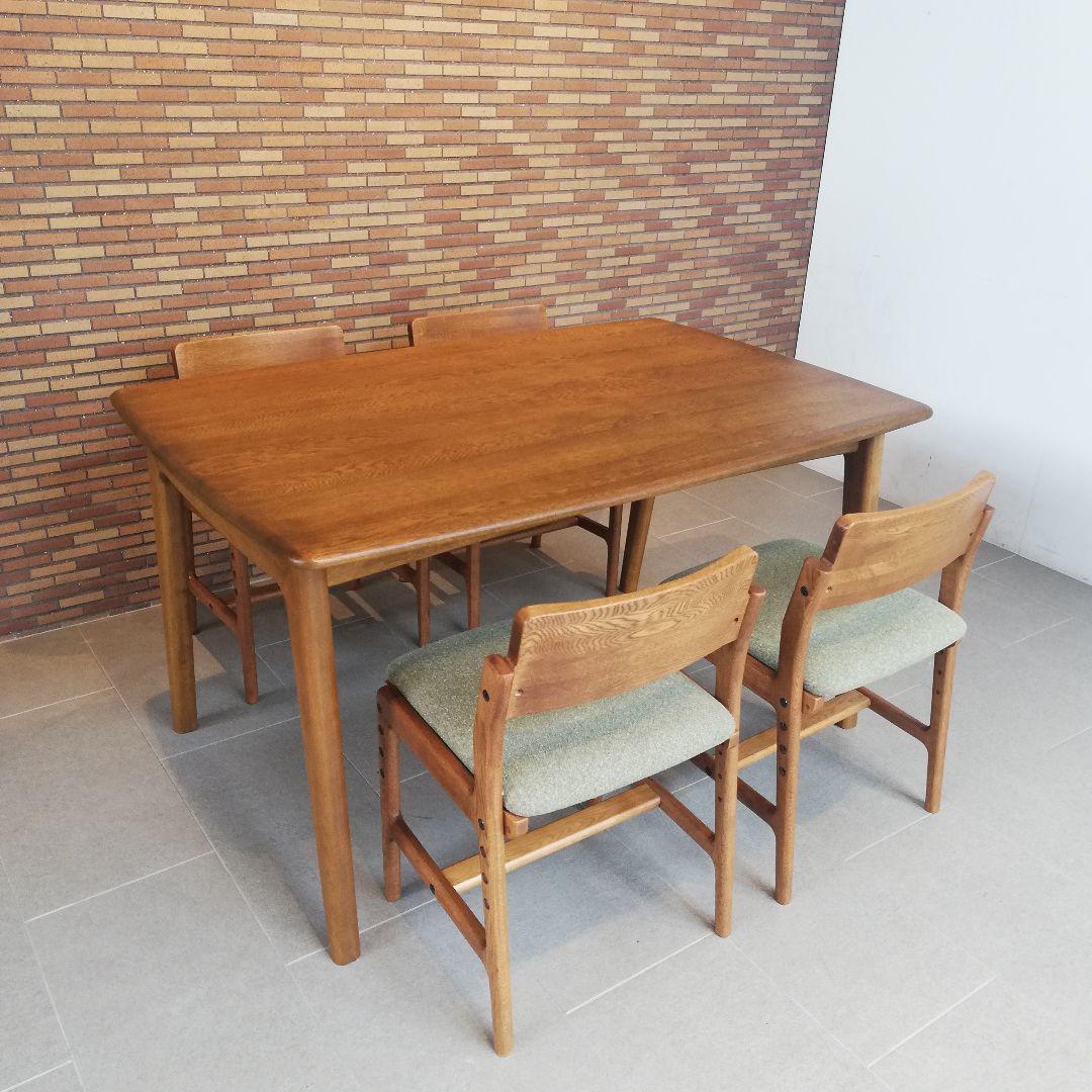 5分割のD◇美品　｜　起立木工　｜ダイニングセット　｜　テーブル　チェア4脚