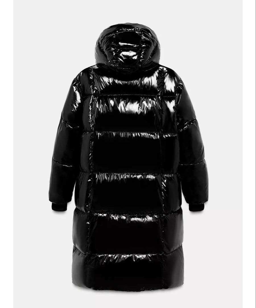 タグ付き新品★ZARAのシャイニーロングアノラック★Lサイズ★ブラック色