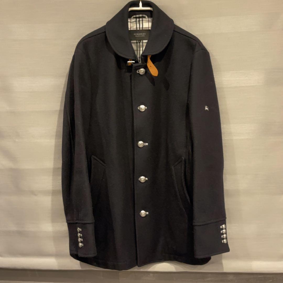 極美品 BURBERRY BLACK LABEL ステンカラーコート黒 L