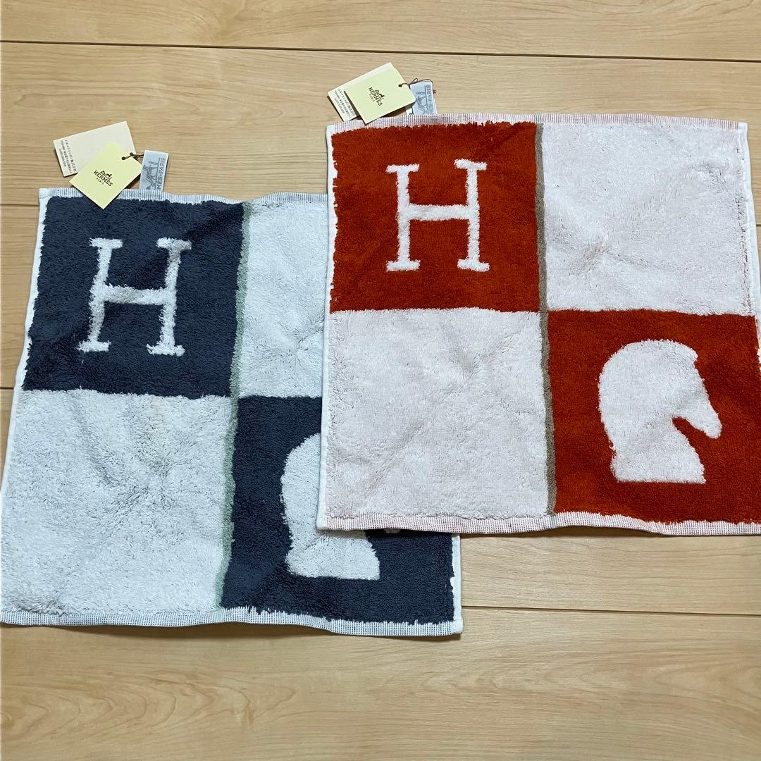 【新品未使用】HERMES エルメス AVARON ハンドタオル