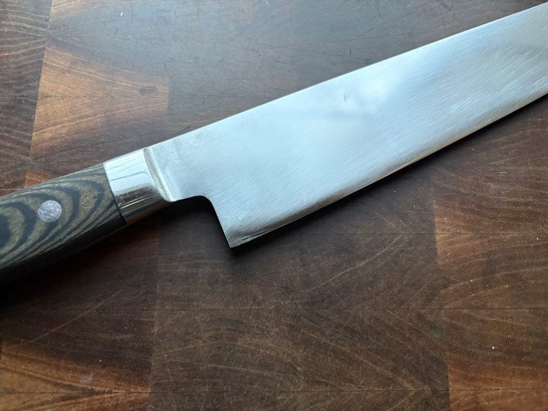 無垢　切付　牛刀　240mm 8寸包丁　全鋼　ステンレス　研ぎ済み　洋包丁