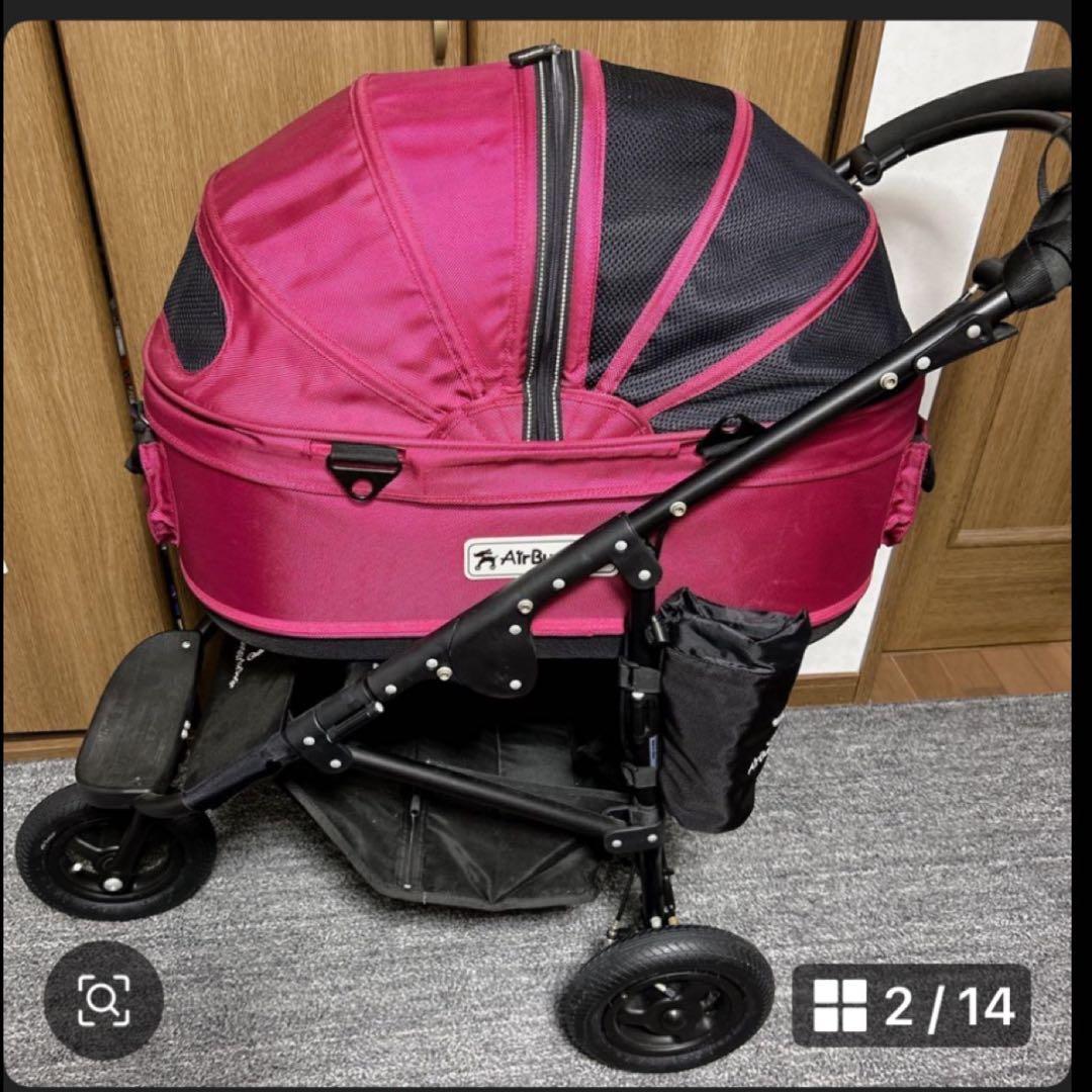 AirBuggy ペットカート マゼンタ色/Mサイズ