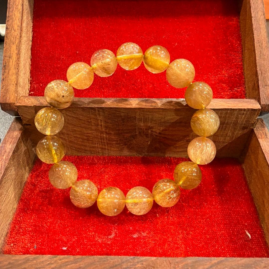 天然タイチンルチルクォーツ 12.5mm