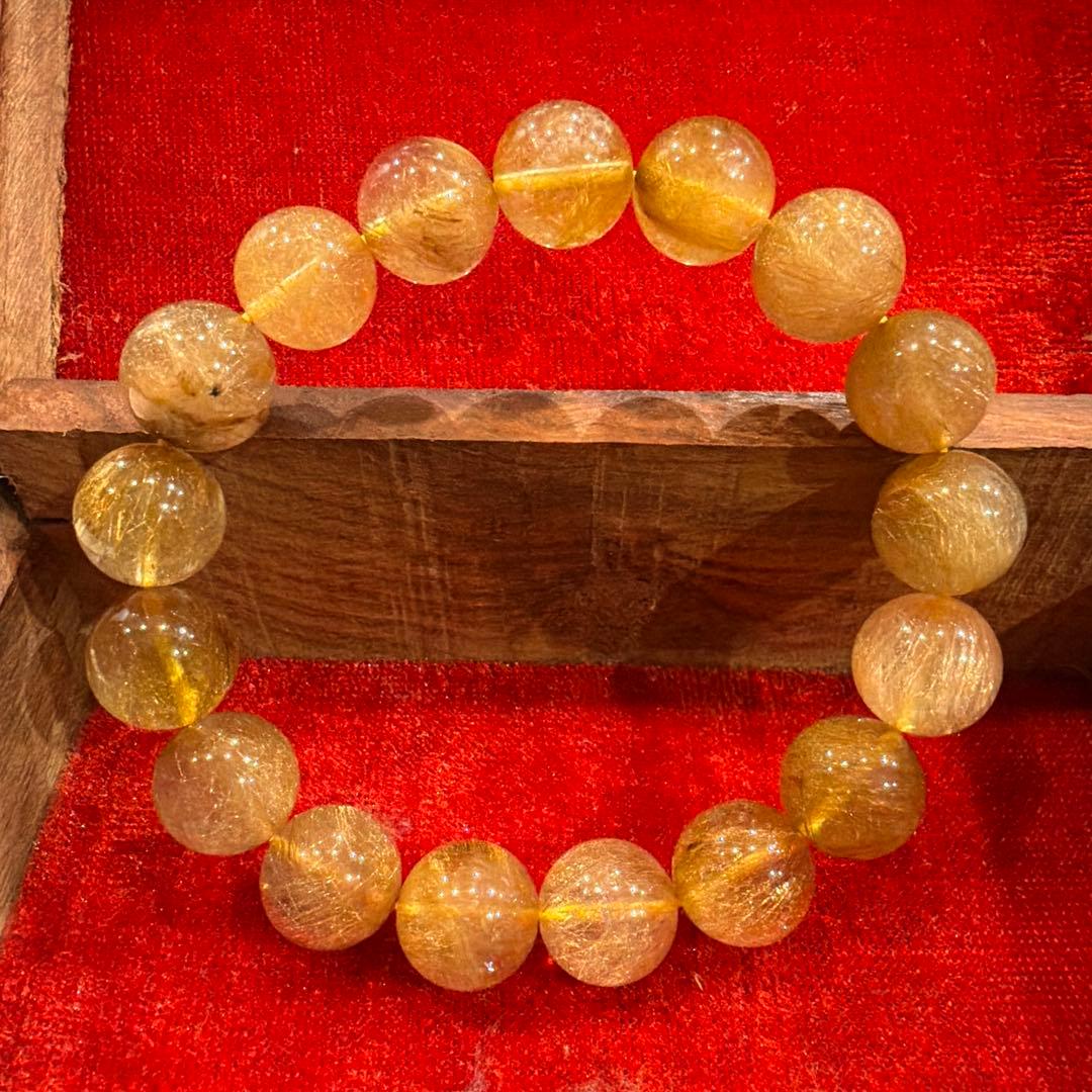 天然タイチンルチルクォーツ 12.5mm