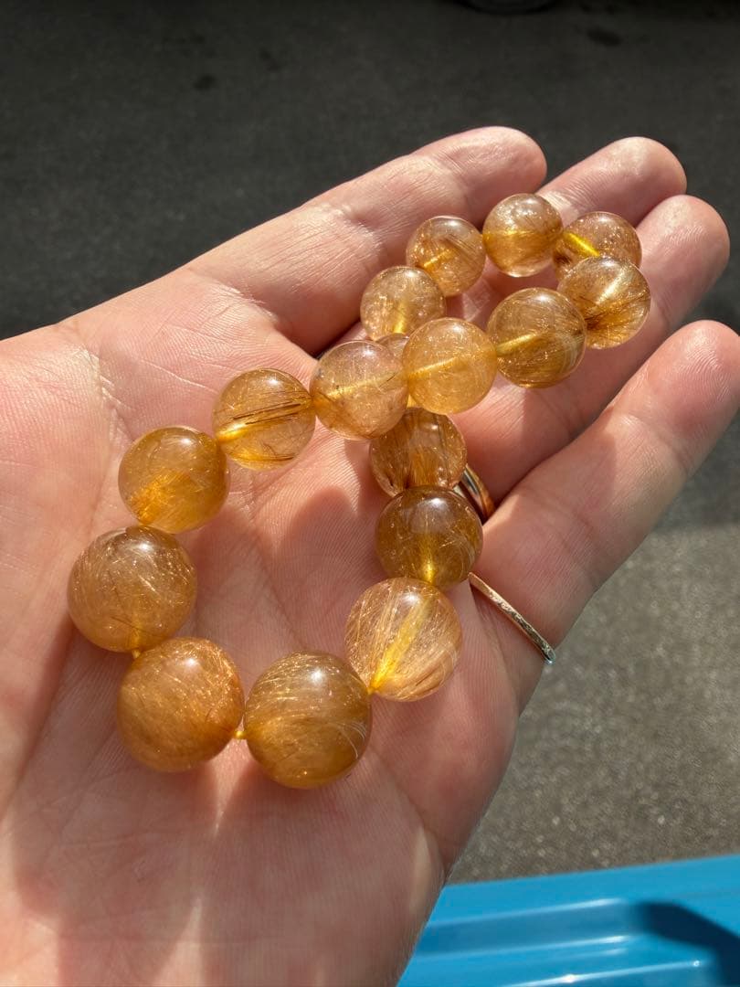 天然タイチンルチルクォーツ 12.5mm