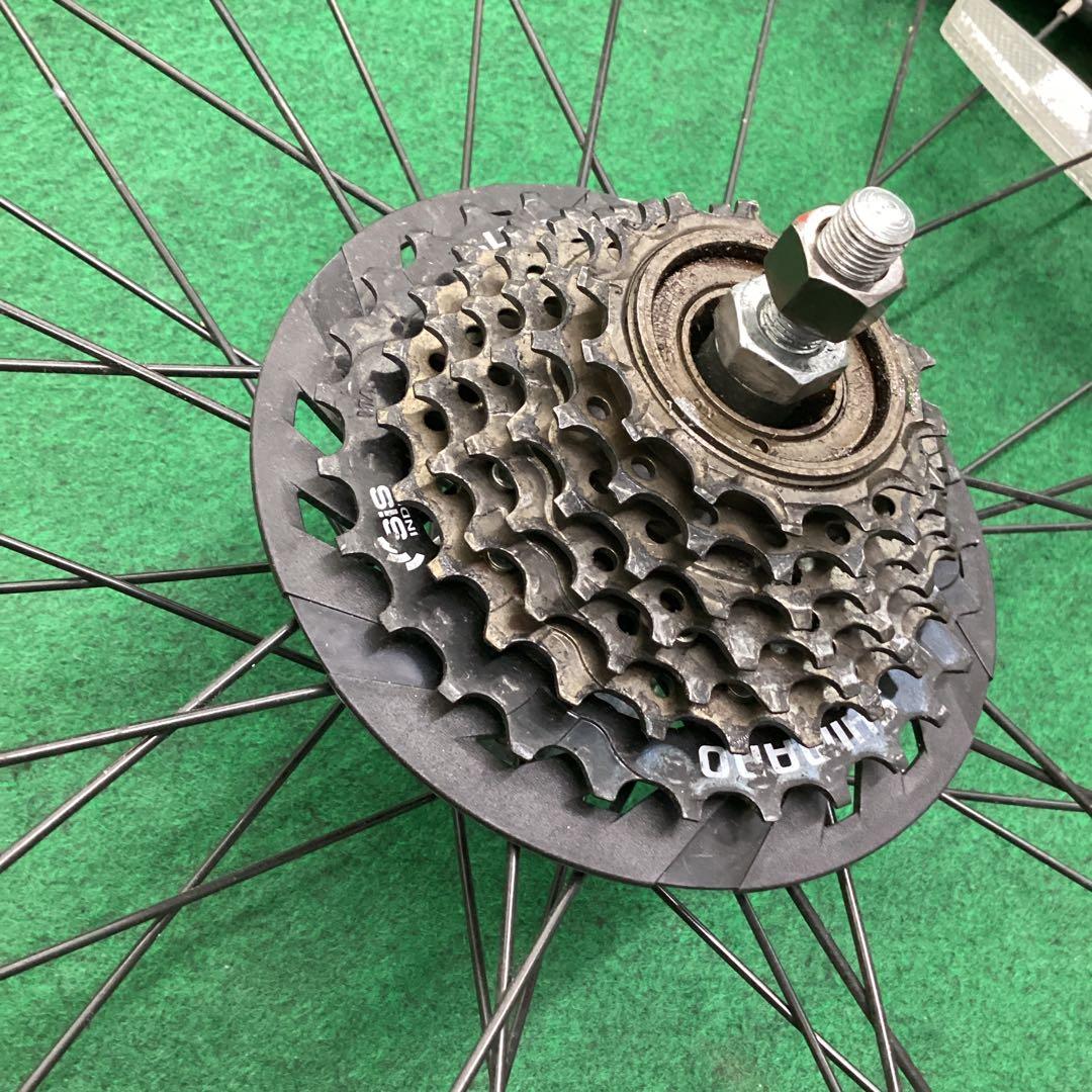 後輪 700x25C タイヤ付 後ホイール 自転車　クイックリリース　外装7段