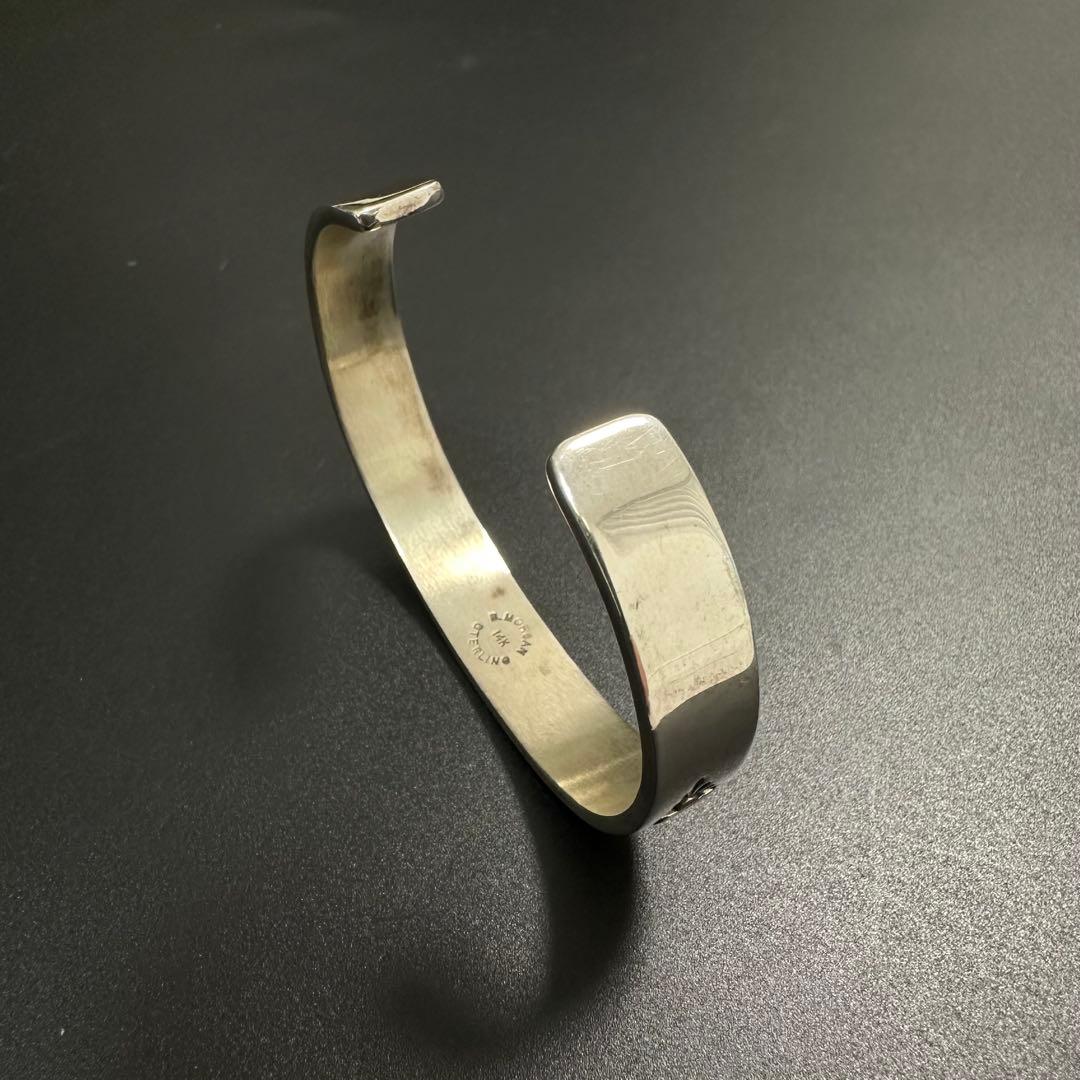 Navajo Bruce Morgan ライン バングル 14K 10mm幅