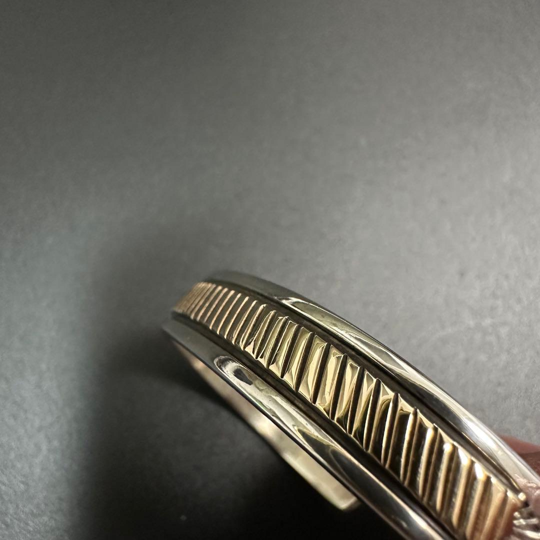 Navajo Bruce Morgan ライン バングル 14K 10mm幅