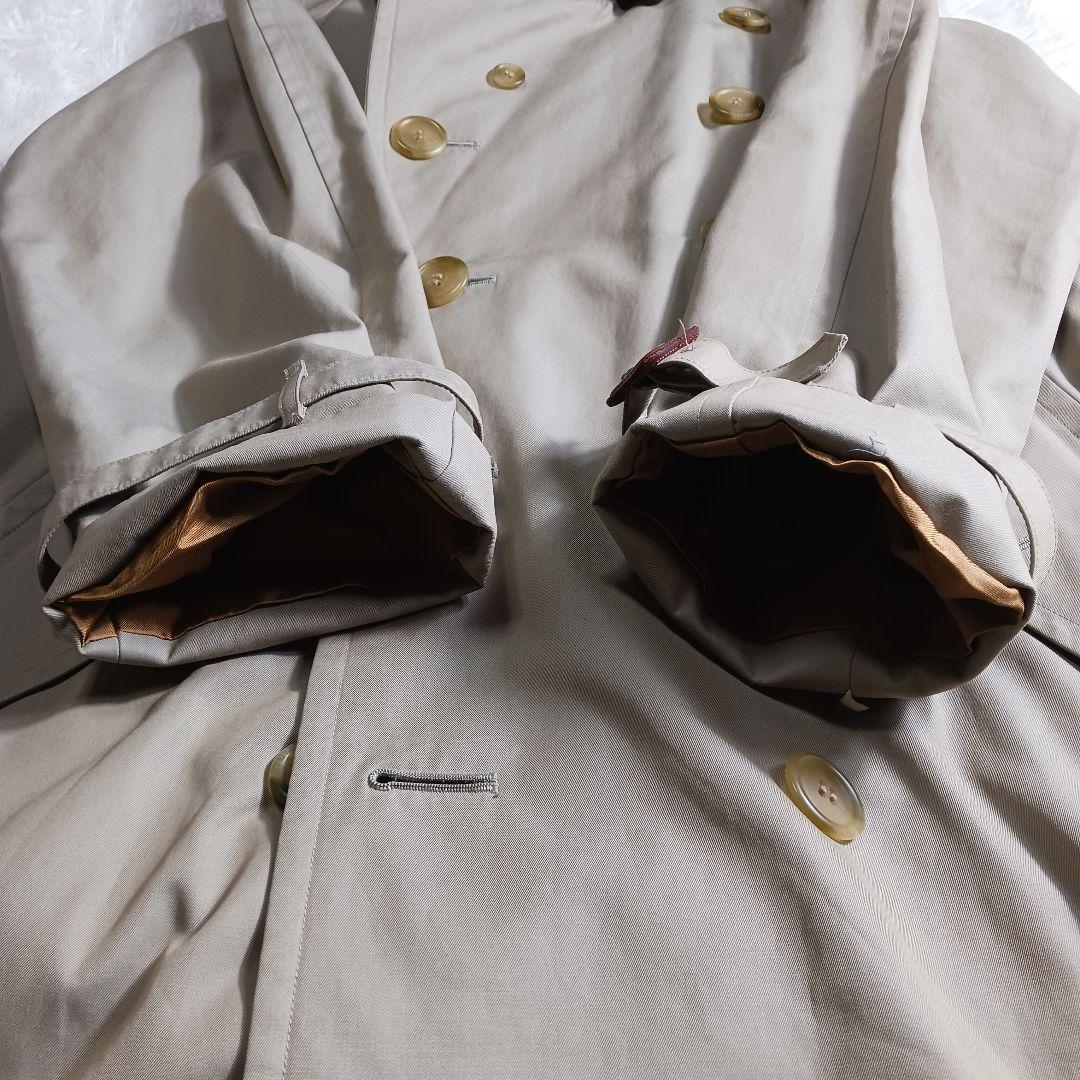 バーバリーズ　トレンチコート　メンズ　ライトグリーン　ノバチェック