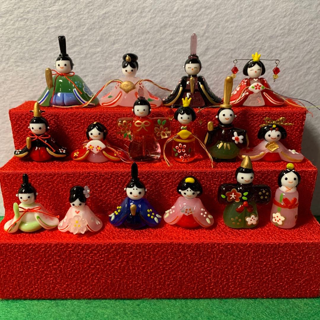 お雛様　　ガラス細工　ミニチュア