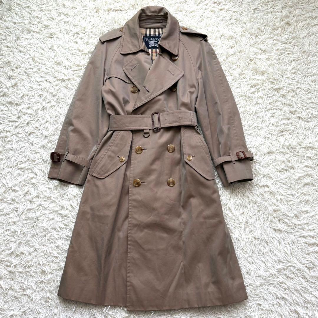 美品 バーバリー トレンチコート ロングコート ベージュ ノバチェック ベルト