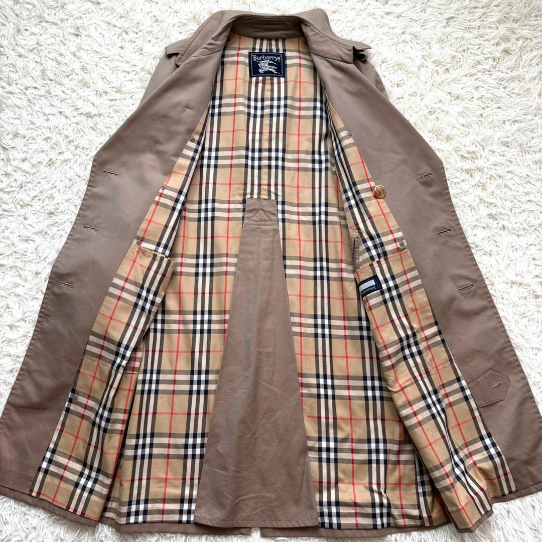 美品 バーバリー トレンチコート ロングコート ベージュ ノバチェック ベルト