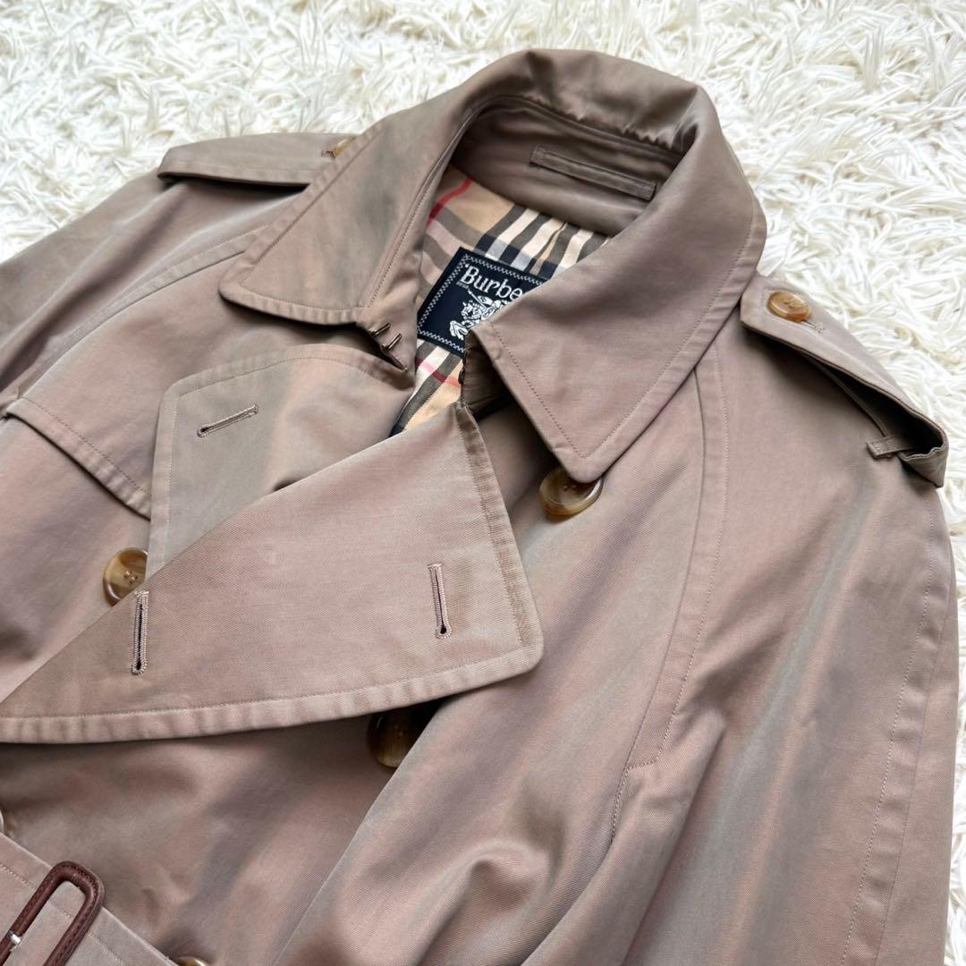 美品 バーバリー トレンチコート ロングコート ベージュ ノバチェック ベルト
