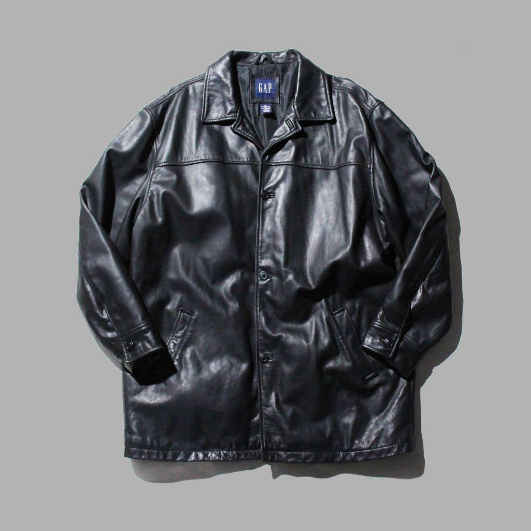 GAP 黒 レザージャケット オールドギャップ 野村訓一 カーコート ビンテージ