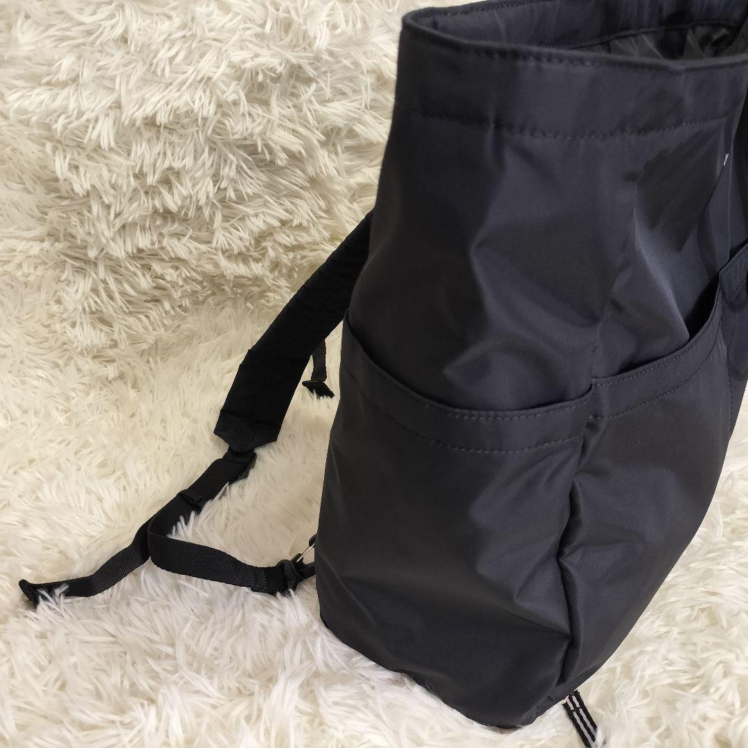 アニエスベー ロゴ ペアレンツバッグ マザーズバッグ 2way リュックブラック