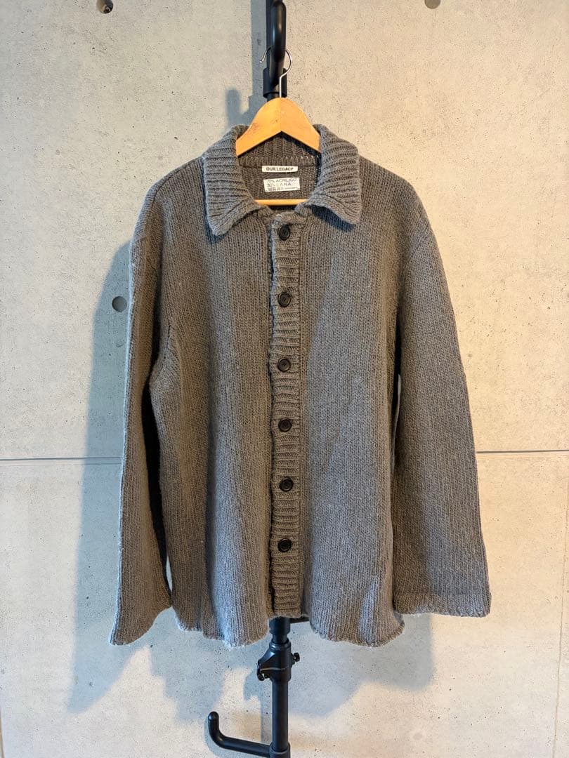 OUR LEGACY グレー ニット カーディガン