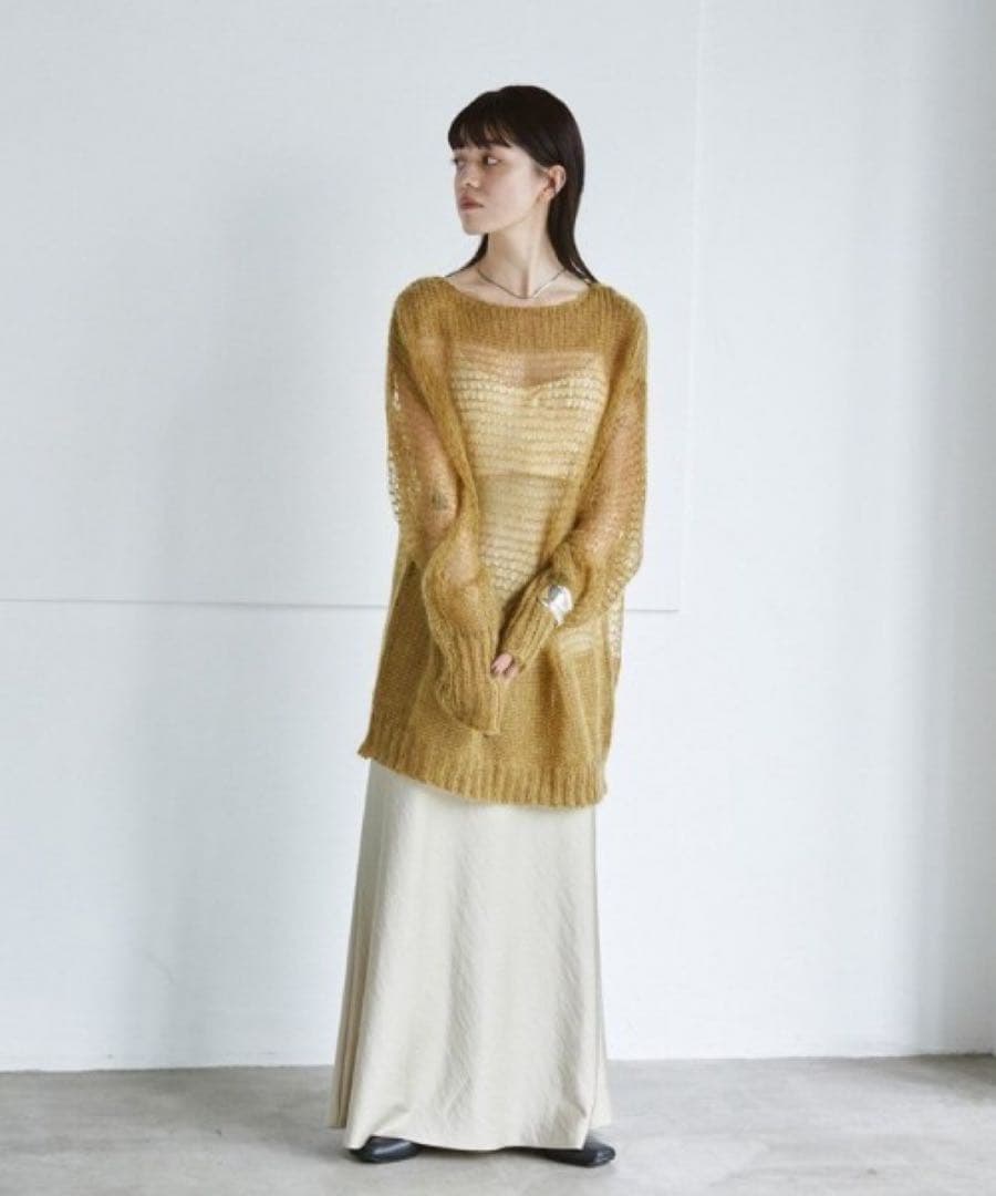 【美品】TODAYFUL トゥデイフル サテンペンシルスカート アイボリー ３８