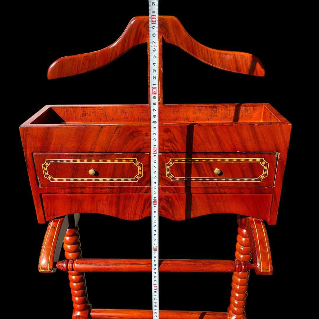 アンティーク調　ハンガーラック　マホガニー　無垢