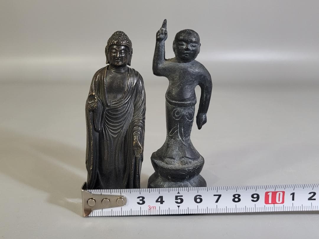 仏教美術 銅 仏像 2体