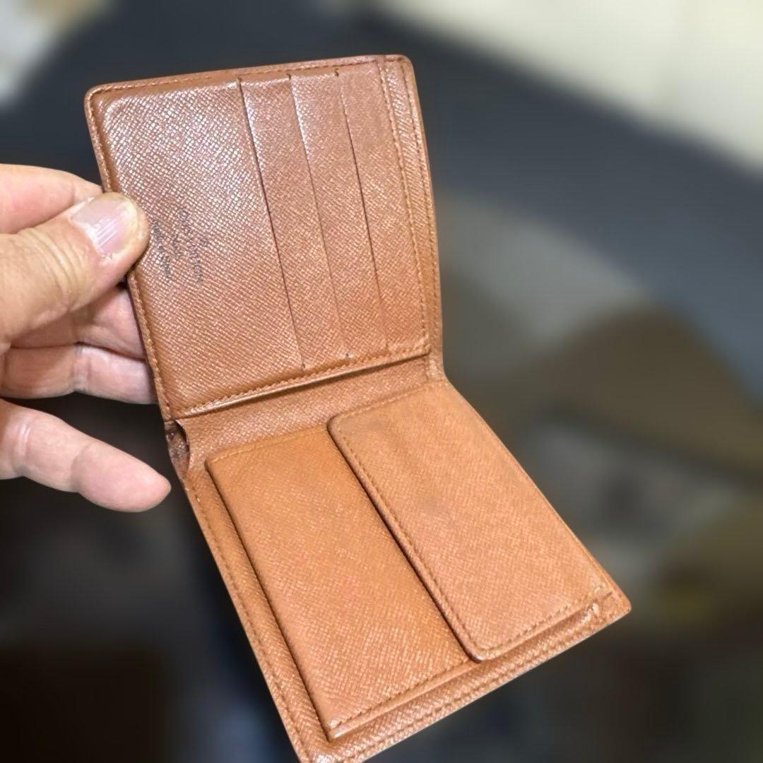 ⑨☆在庫SALE/優良品☆モノグラム♪マルコ☆2つ折り財布★ポケットあり