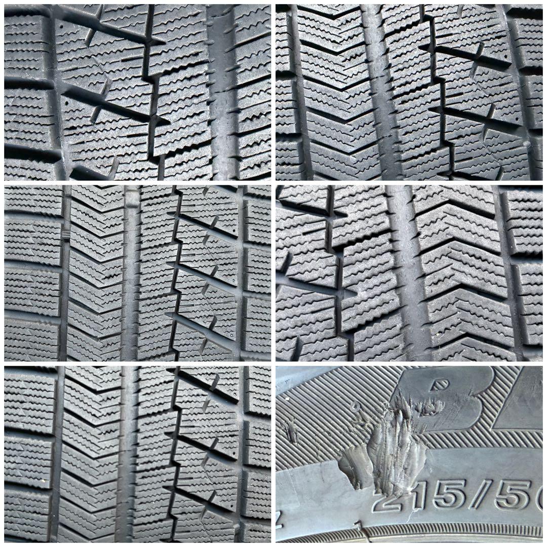 送料込★215/50R17 91QブリヂストンBLIZZAK VRX バリ溝4本