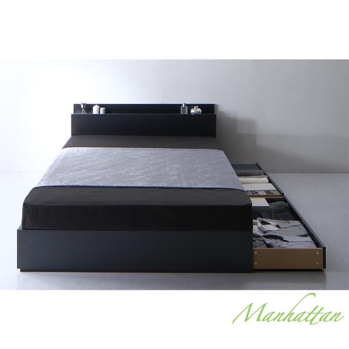 シングルサイズ 収納付きベッド ベット ベッドフレームのみ 北欧家具