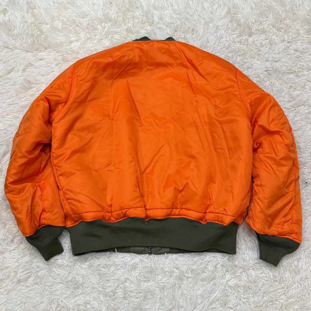 1900　アルファインダストリーズ　MA-1フライトジャケット　４L　グリーン