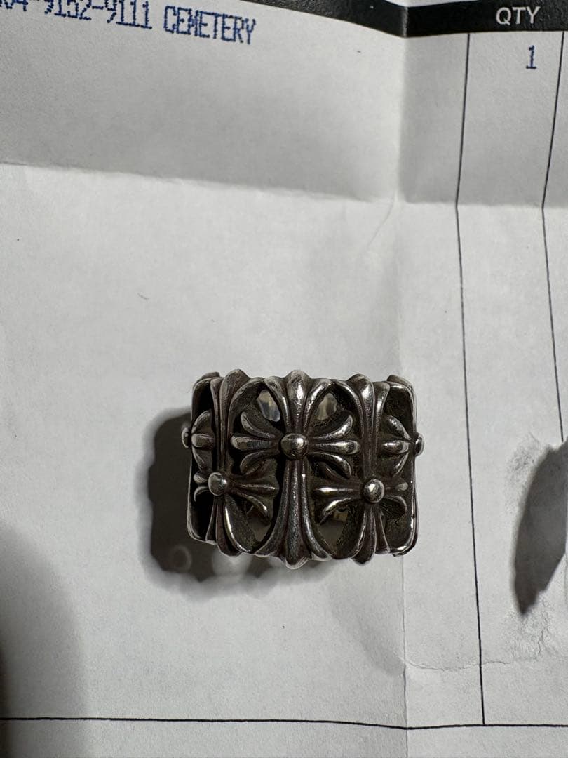 CHROME HEARTS セメタリークロスリング　19号