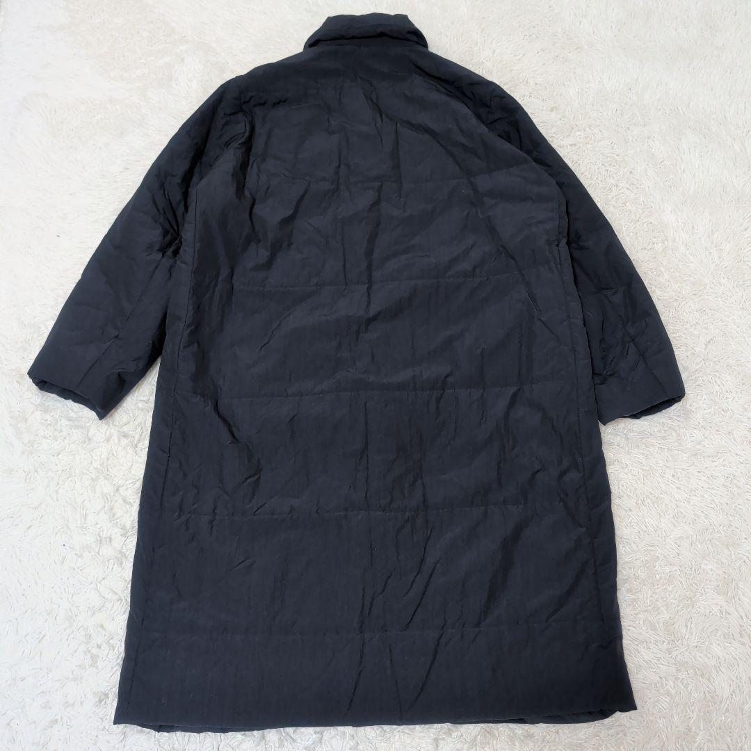 タグ付 エディフィス ラブークル 中綿 ロング ステンカラーコート 48 紺