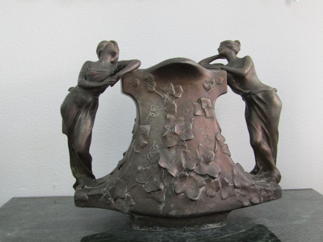 ヴィンテージ　銅製　花瓶　P. Philippi 装飾花瓶