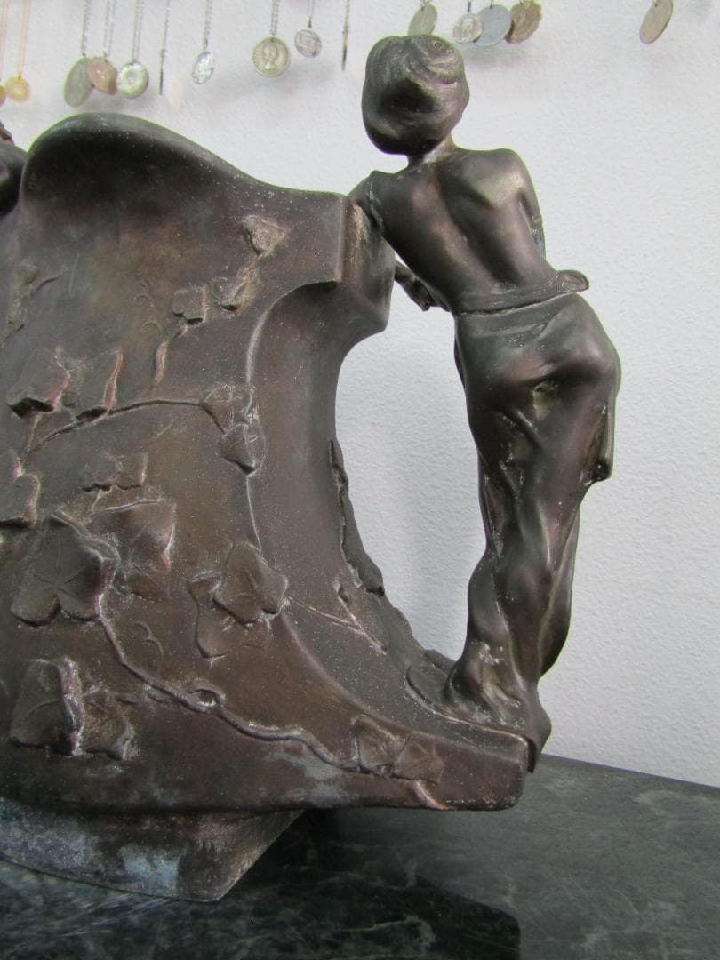 ヴィンテージ　銅製　花瓶　P. Philippi 装飾花瓶