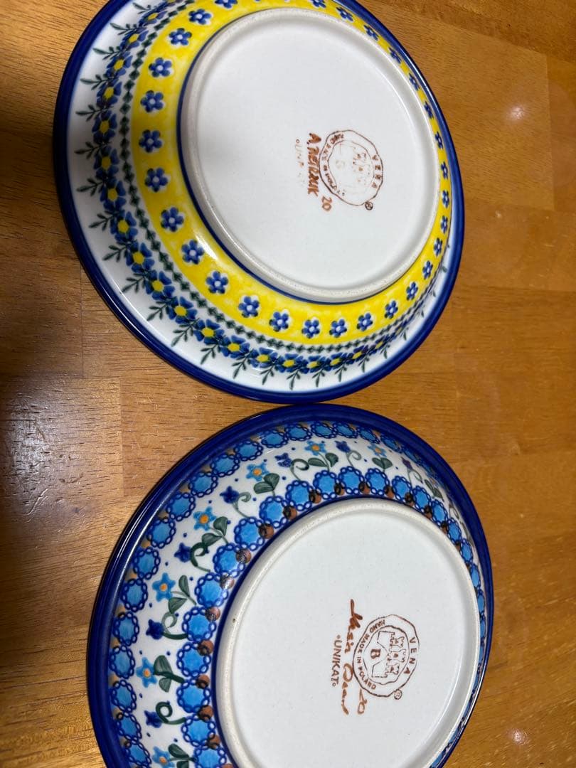 USED ポーリッシュポタリー　大皿2枚　マグカップ2個