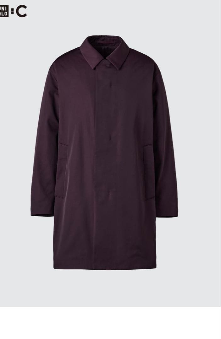 【完売品・新品】UNIQLO C パフテックハーフコート（ブラック・XL