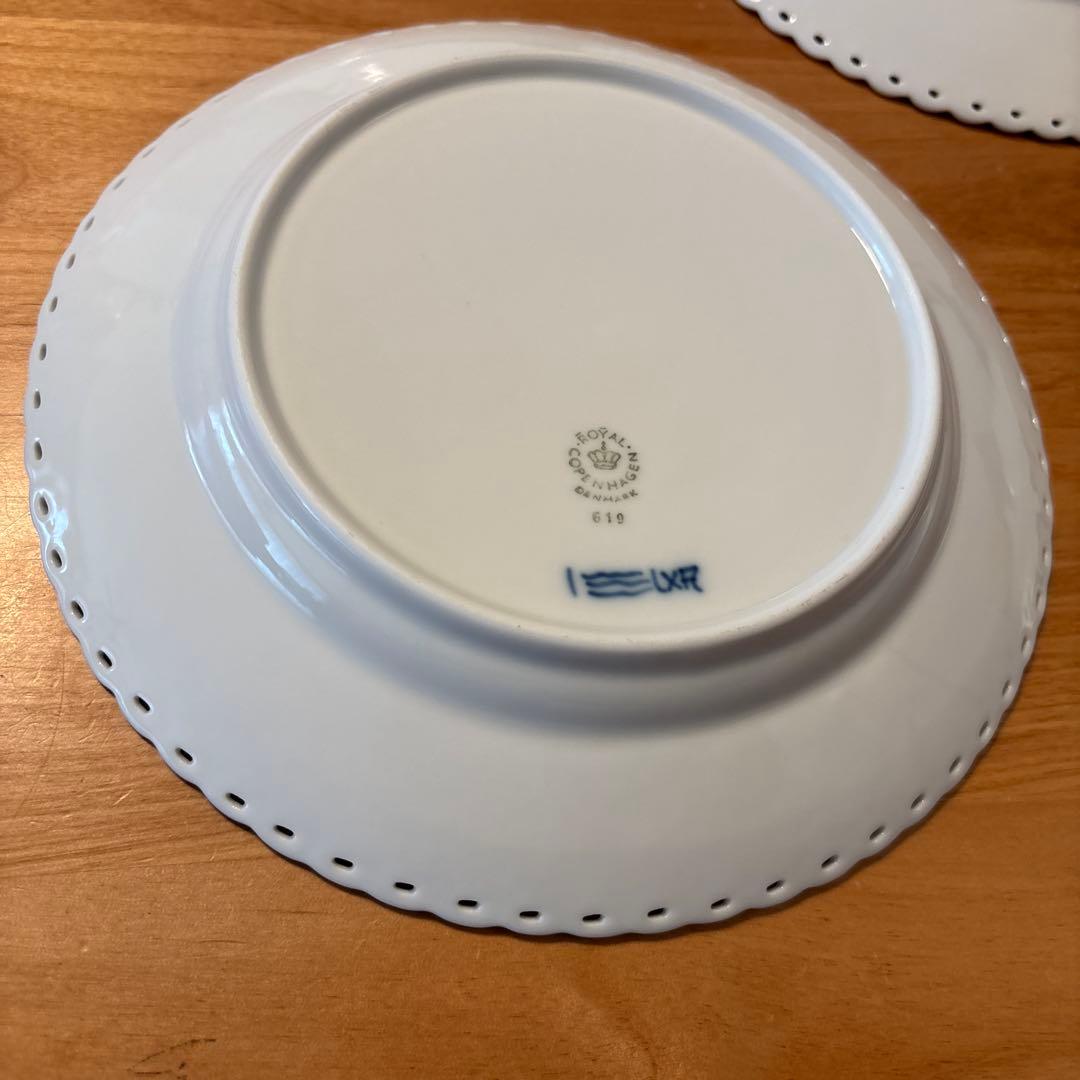 ロイヤルコペンハーゲン ブルーフルーテッドハーフレース 619 5枚セット