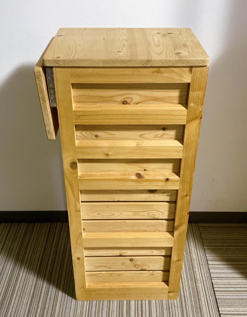 YAMAZEÑ バタフライキッチンストッカー キャスター付き ナチュラル