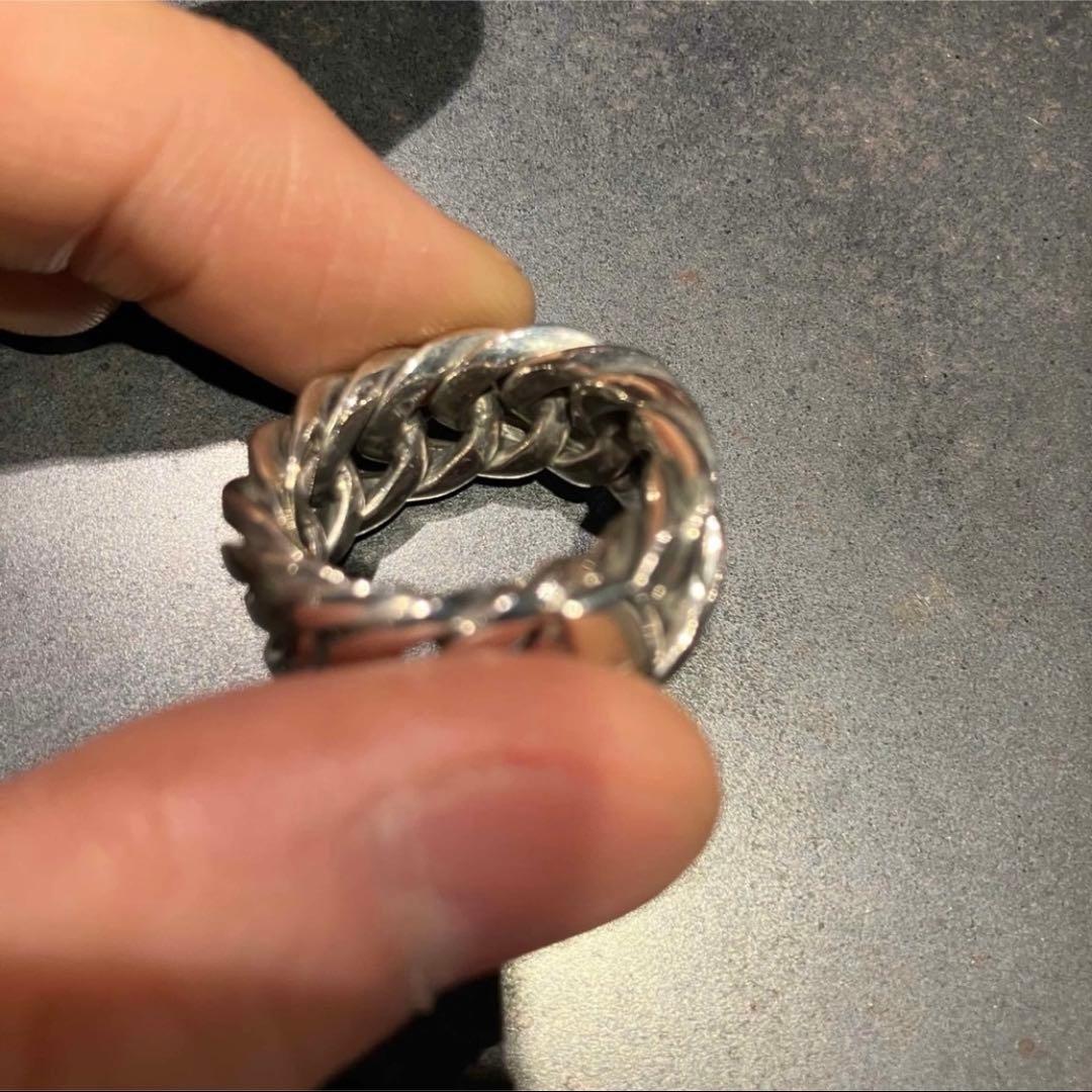 SILVER925 CHAIN DESIGN WIDE RING/シルバーリング