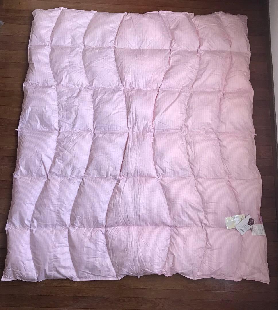 新品 西川(24+) 羽毛肌掛ふとん(ダブル) 送料込 P 定価66000円