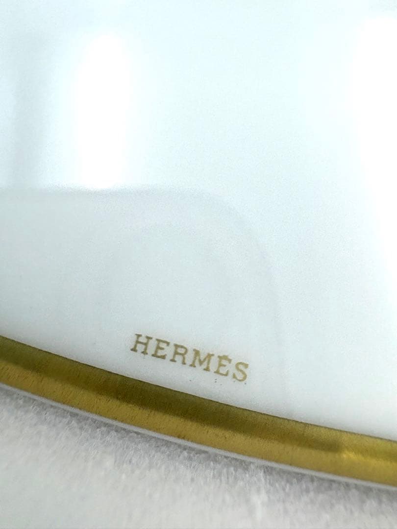 HERMES エルメス　赤道直下のスケッチ　ディナープレート　2枚セット箱付き