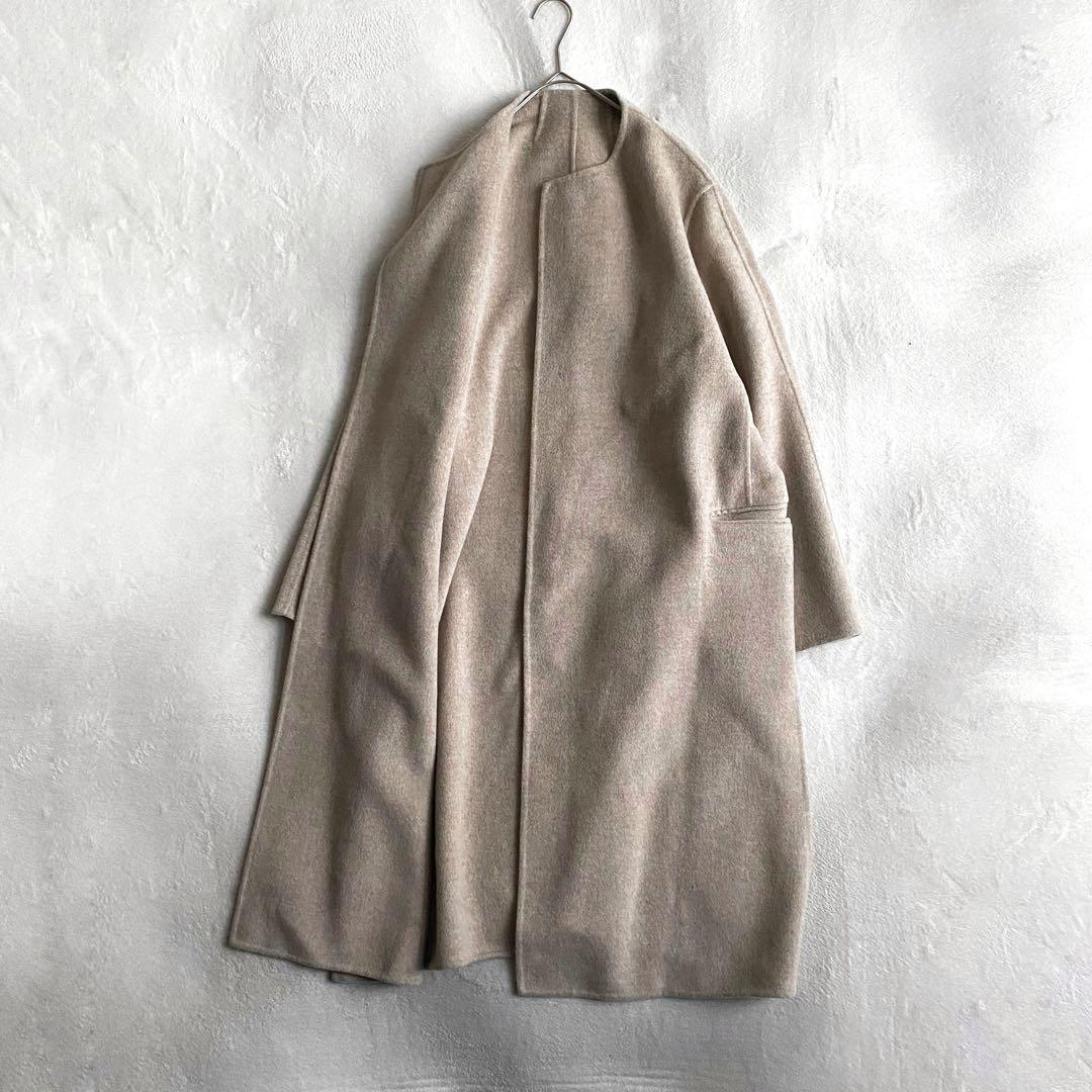 【ほぼ未使用✨】Plage ハミルトンノーカラーコート　定価5.7万　冬活躍　M