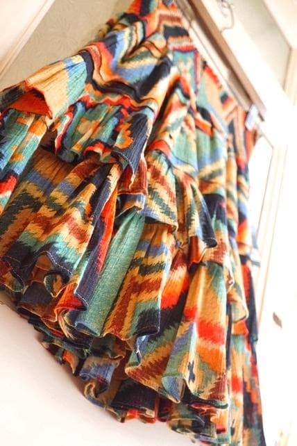 レア USA規格 アメリカ購入 ラルフローレン 手染め スカート ネイティブ柄