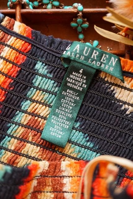 レア USA規格 アメリカ購入 ラルフローレン 手染め スカート ネイティブ柄